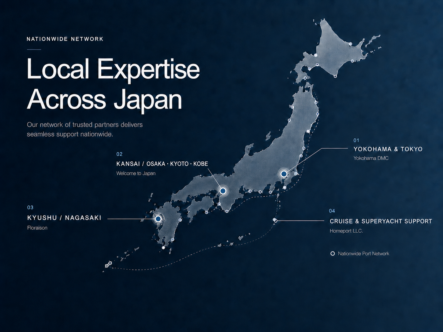 Yokohama DMC nationwide network across Japan