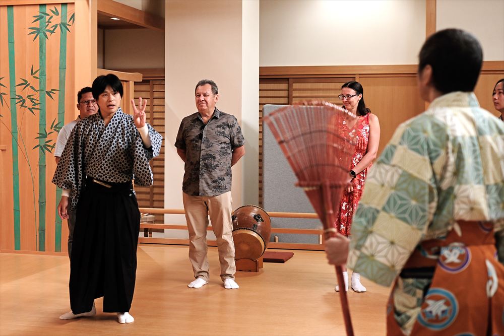 Participants learning about Kagura