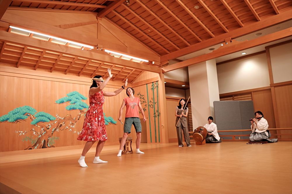 Participant expressing Kagura movements