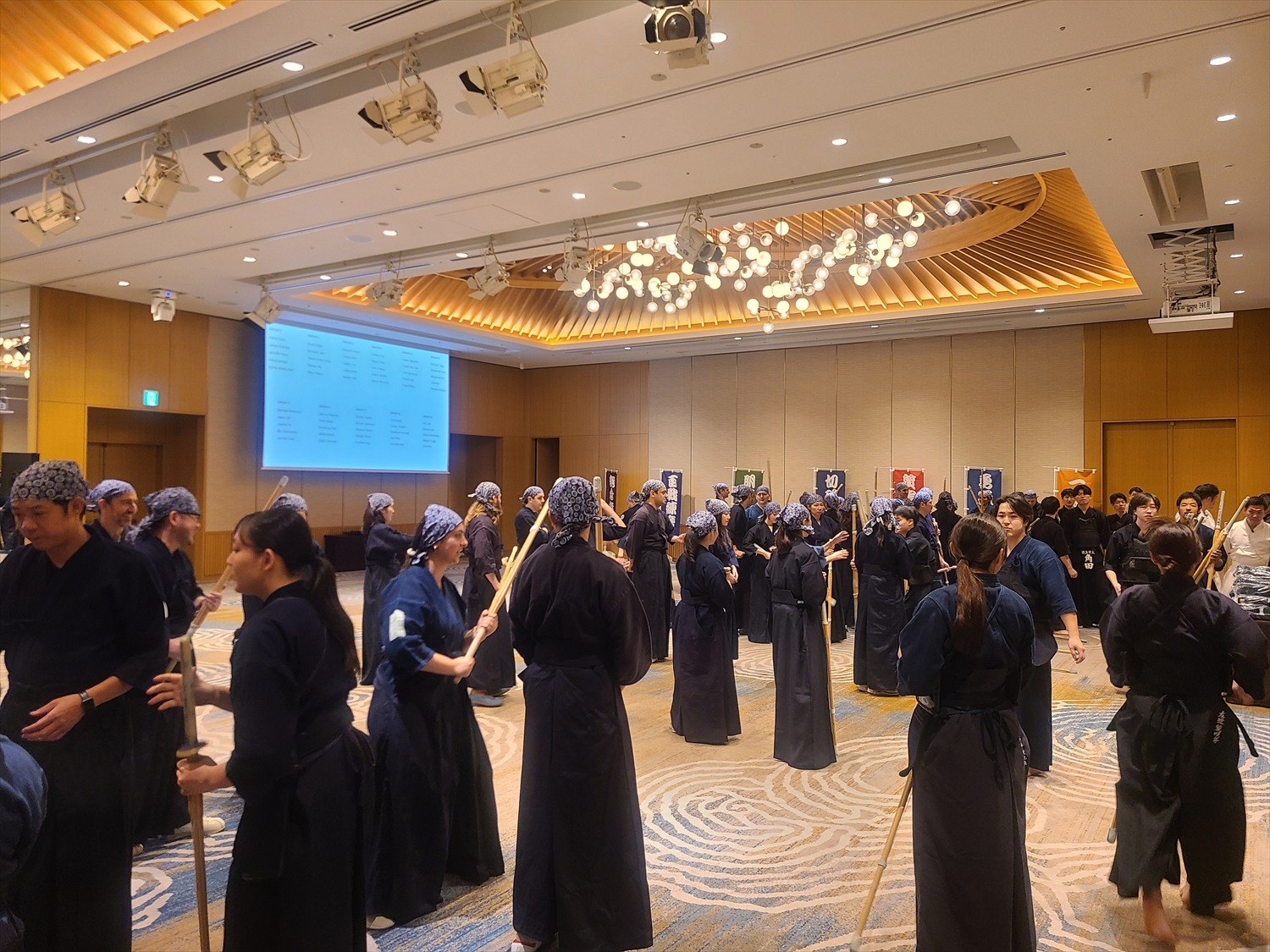 Participants taking part in Samurai Team Challenge